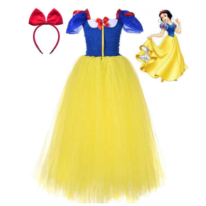 Zomerprinsesjurk voor meisjes Sneeuwwitje Cosplay Kostuum Puff Sleeve Kinderjurk kinderen feest verjaardag fancy jurk