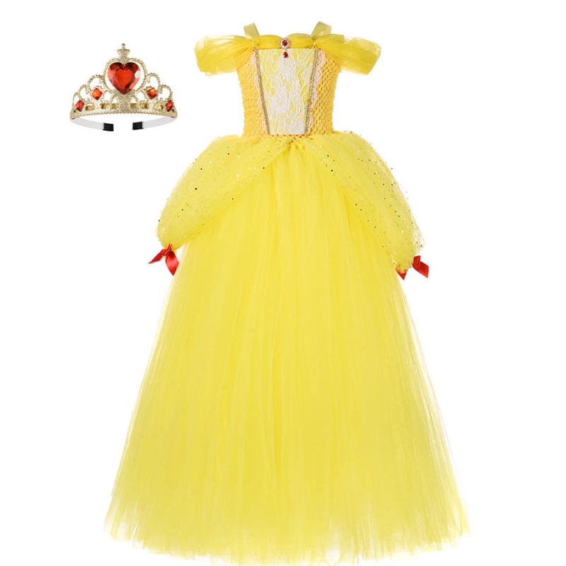 Meisje Belle Princess Dress Kids Beauty and the Beast Costume Girl Baby Christmas Princess Birthday Party Fancy Dress