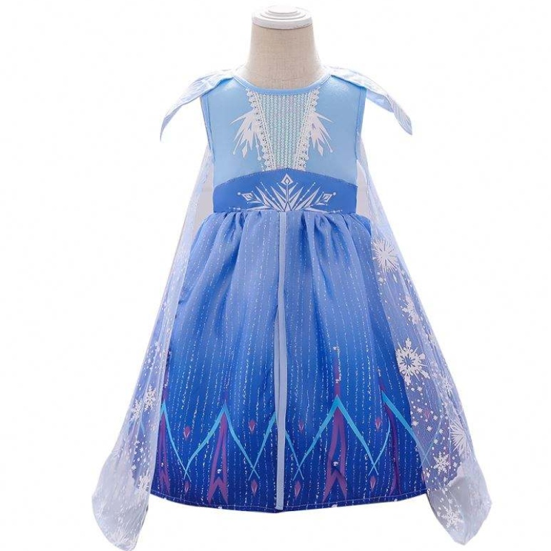 Baige Girls Summer Jurk Pasgeboren baby Elsa 2 Blue Girl Party Dress BX1730