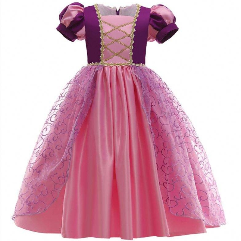 Kid Girls Princess Rapunzel verkleed kinderen kinderen Halloween kostuum verjaardagsfeestje jurk D0694