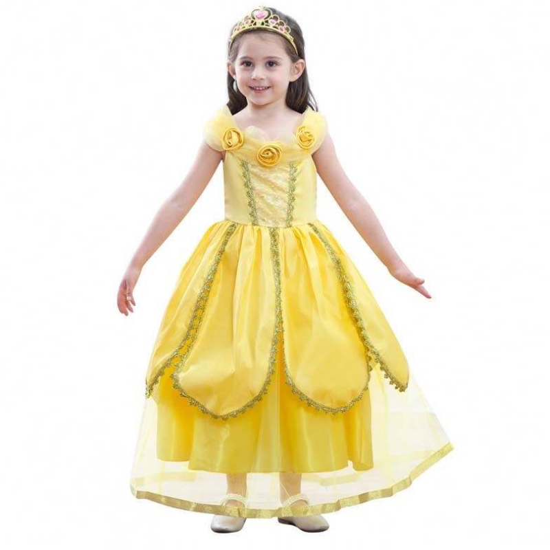 2022 NIEUWE ARVALS Little Kid Ball Jurk Halloween Party Cosplay Girls Princess Belle Beauty Costume HCBL-004