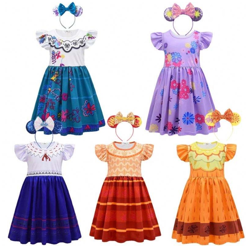 Meisjes encanto charme jurk encanto vermomming carnaval zomer maagd kinderen prinses midi mirabel isabela verjaardagsfeestje jurk u