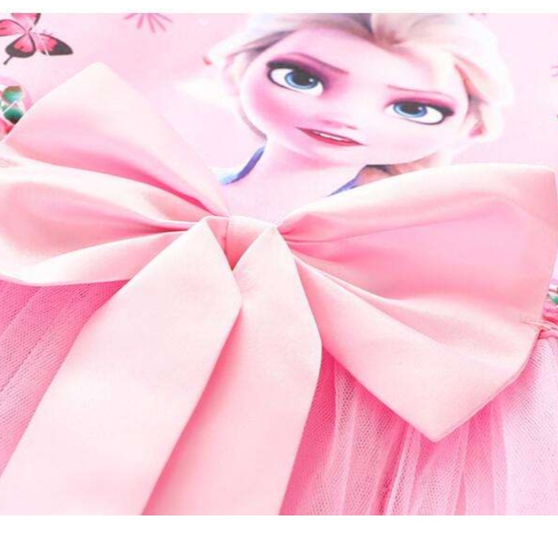 2-8y meisjesjurk zomernieuwenieuwe korte mouw prinses Elsa mesh tutu rokkinderen \\\\\'s verjaardagsfeestje cosplay jurk