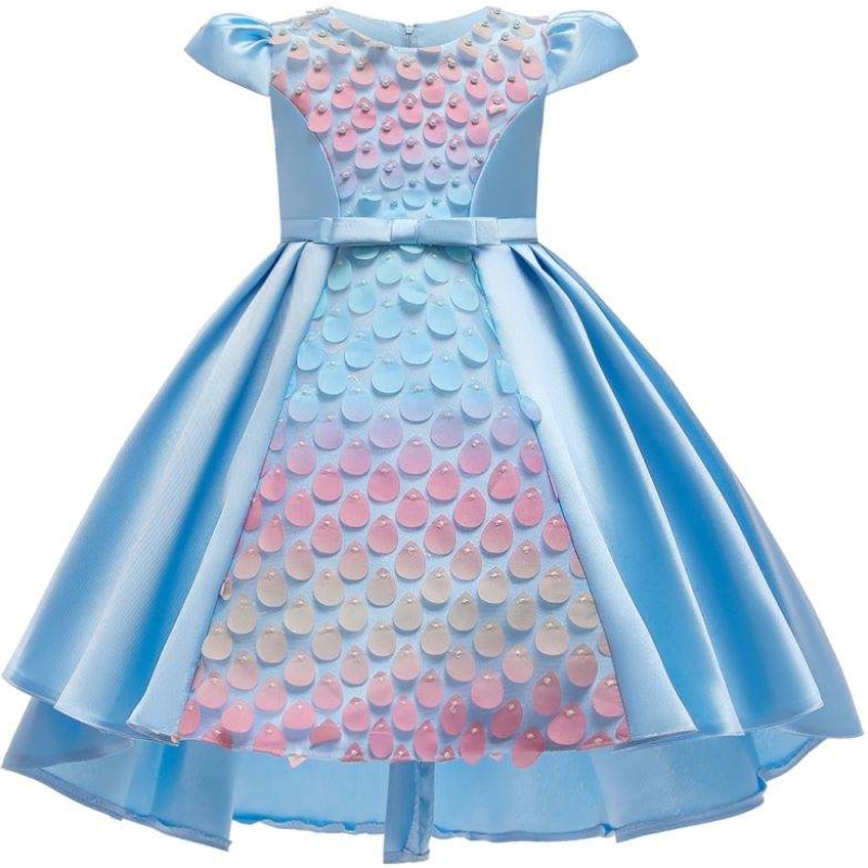 Baigenieuw ontwerp kinderen lovertjes boogmeisje jurk meisjes feestjurken mooie prinsesjurk