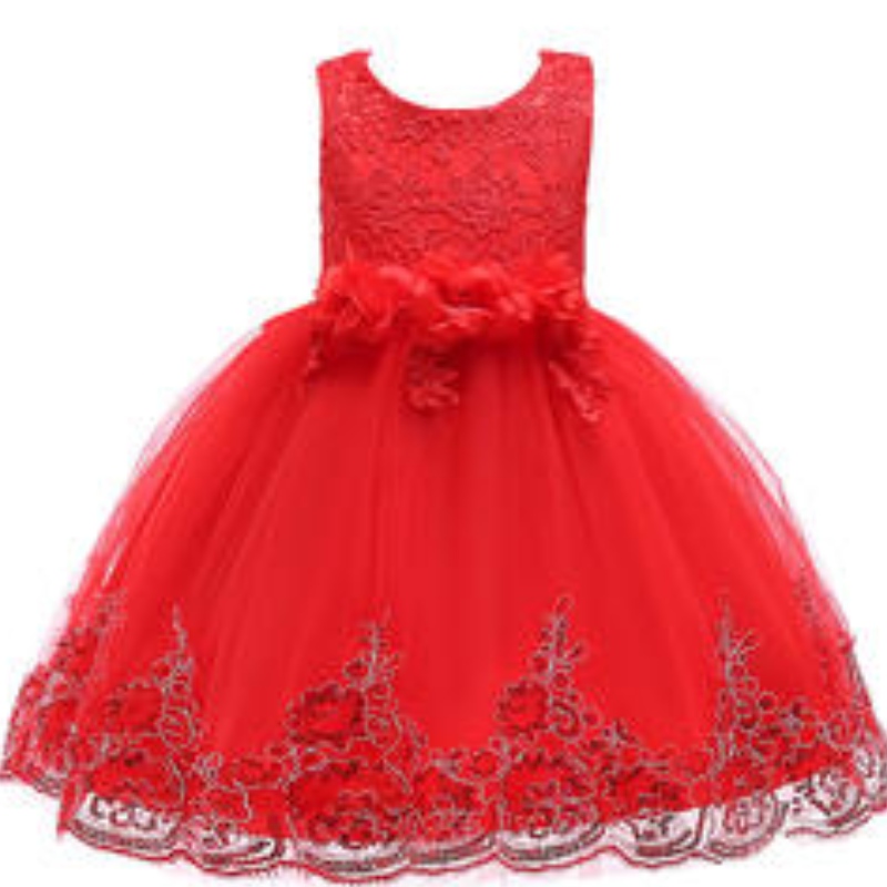 Hot Sales Girl trouwjurk Mooie verjaardagsfeestje Tutu-jurken voor meisjes 2-12 jaar oud mouwloos