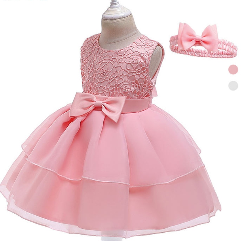 Anoo Girl trouwjurk voor kinderen Mooie verjaardagsfeestje zomer tutu roze jurken voor meisjes 2-12 jaar oud mouwloos