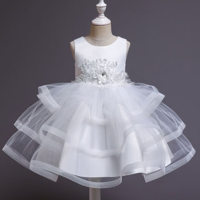 Baige kleine jongen babyjoch bloemenmeisje zomer verjaardagsfeestje jurk kostuum prinses jurk 3-10 jaar l5225