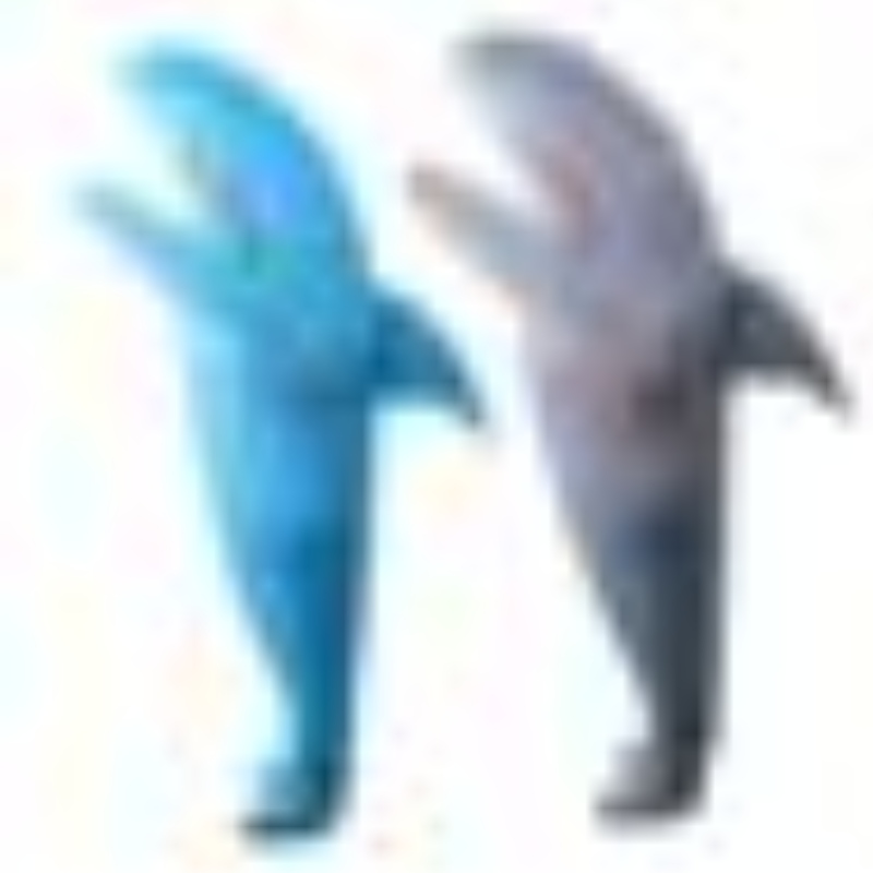 Nieuwe schattige haaienvorm opblaasbare kleding podium prestaties opblaasbare kleding grappige cartoon poppen vorm kleding met ventilator