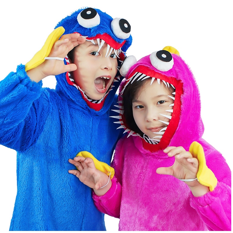 Nieuw ontwerp Kids Jumpsuit Poppy Playtime Cosplay Halloween -kostuums voor jongens en meisjes