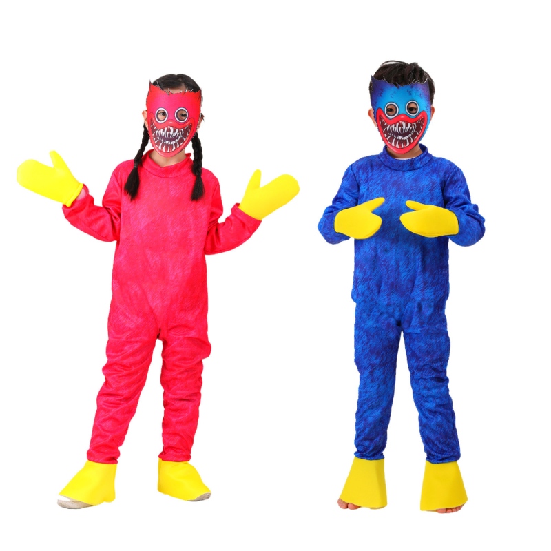3 stuks spel personage Poppy Playtime Bodysuit Halloween Poppy Cosplay Mask Children \\\\\'s Anime Cosplay kostuum
