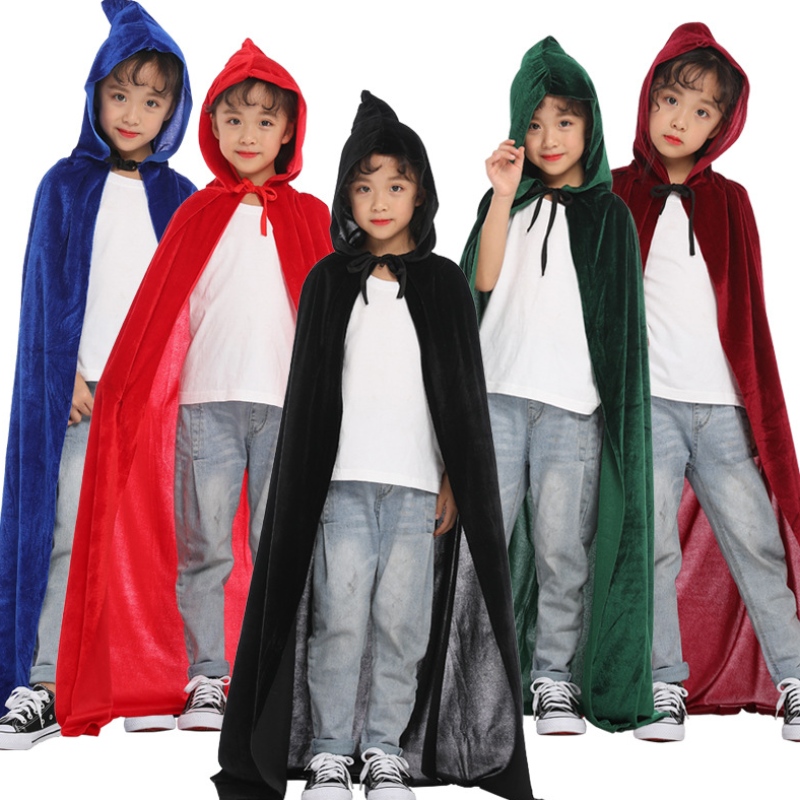 Europese en Amerikaanse populaire Halloween Cloak Ghost Festival Mantel Velvet volwassen mantel