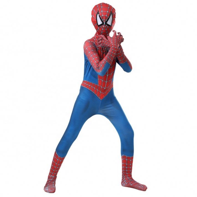 Made in China Factory Classic Popular Blue&red Avenger Suit TV&movie Superhero Jumpsuits Anime Halloween Deskleding Spiderman