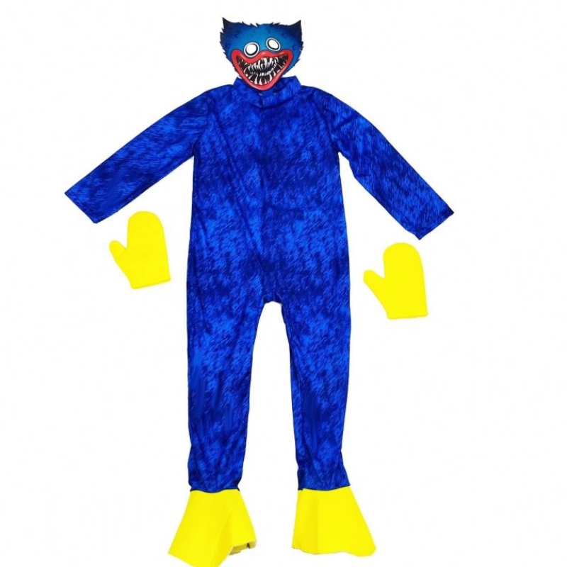 Halloween Poppy Playtime Halloween Cosplay Kostuums Pop Cosplay Blue Mouth Monster Kostuum voor KidsCarnival Monster Jumpsuit
