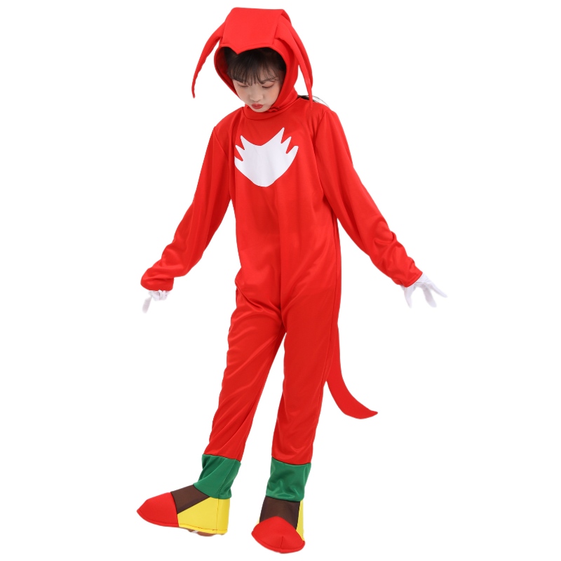 Kinderen Stage Performance Kostuums Red Sonic Halloween -kostuum voor kinderen